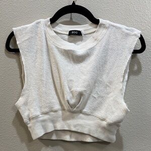 BDG Cream Sleeveless Crop Top